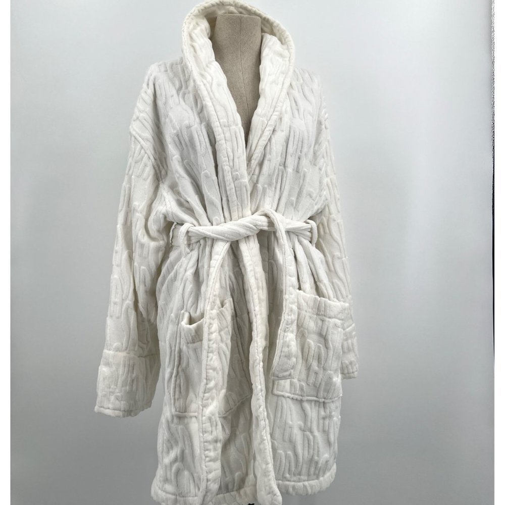 SPA Delicates 100% Turkish Cotton Terrycloth White Robe with Belt Size S